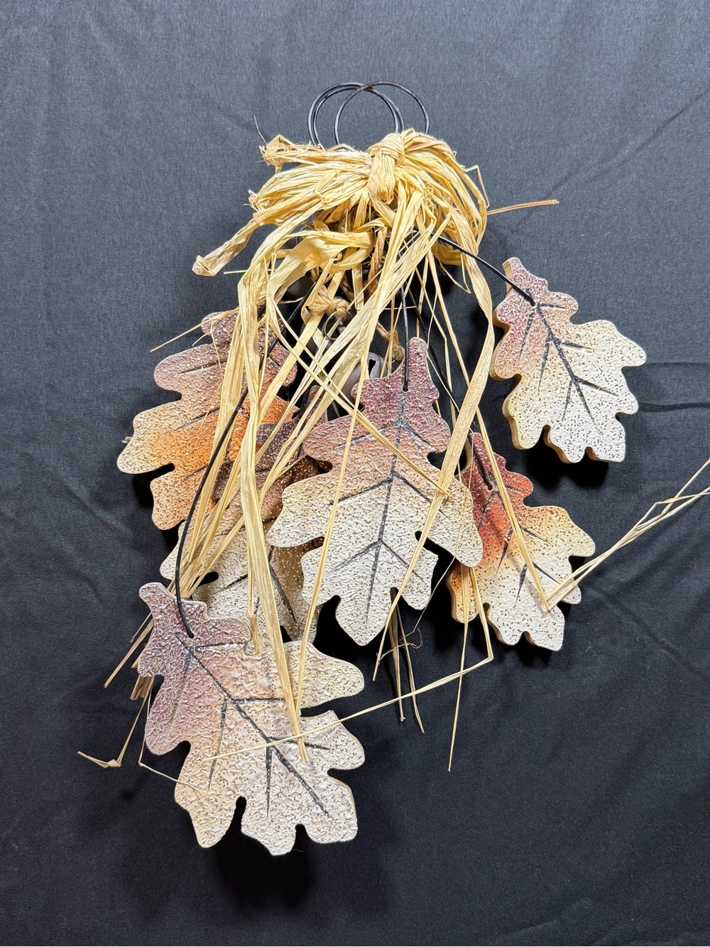 Hobby Lobby Neutral Cream and Rust Oak Leaf Garland